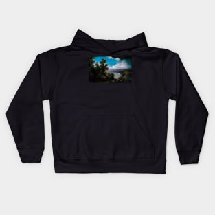 Tropical coast overlook Kids Hoodie